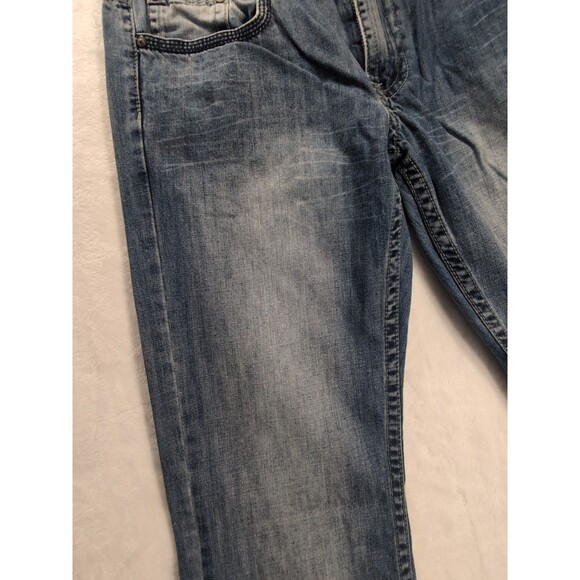 Vintage Y2K Request Blue Jeans Mens 30X32 Bootcut Straight Fit Stitched Pocket - Picture 4 of 16